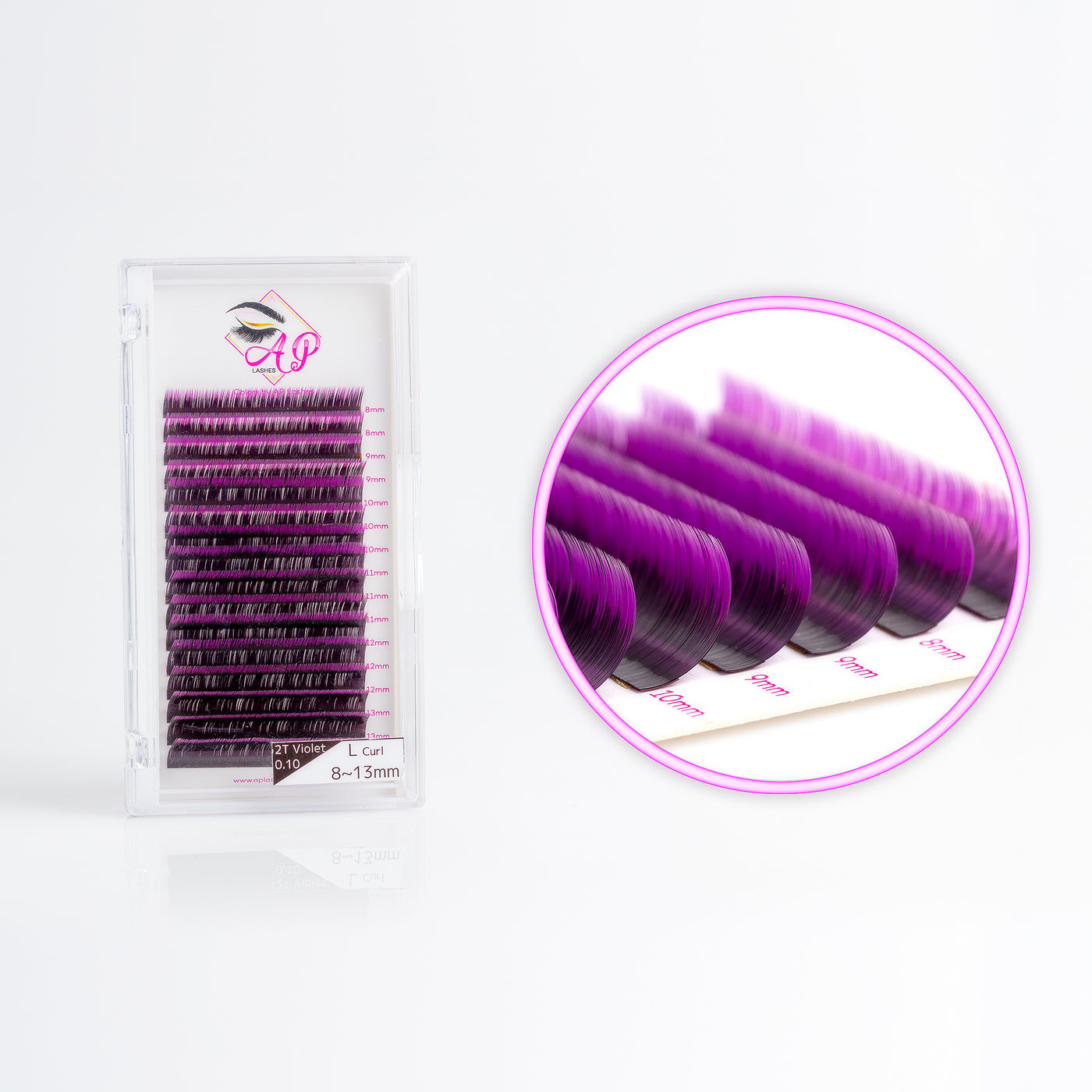 Wimpernextensions, 0.07 - Color Black Violet