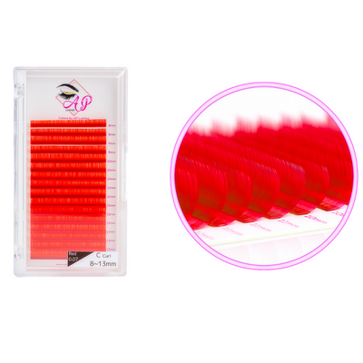 Wimpernextensions, 0.07 - Color Red